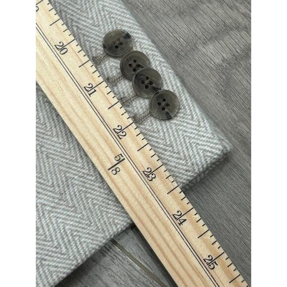 Banana Republic Mens Tailored Fit Herringbone Blazer Single Breasted Khaki 40S - Picture 9 of 10